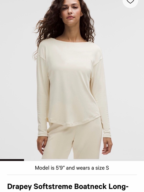 lululemon athletica Tops - lululemon athletica Softstreme Boatneck Long Sleeve Top - Cream